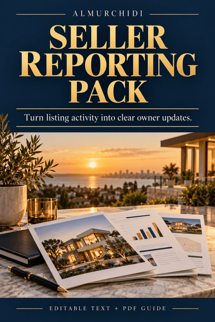 Seller Reporting Pack — English digital property toolkit cover