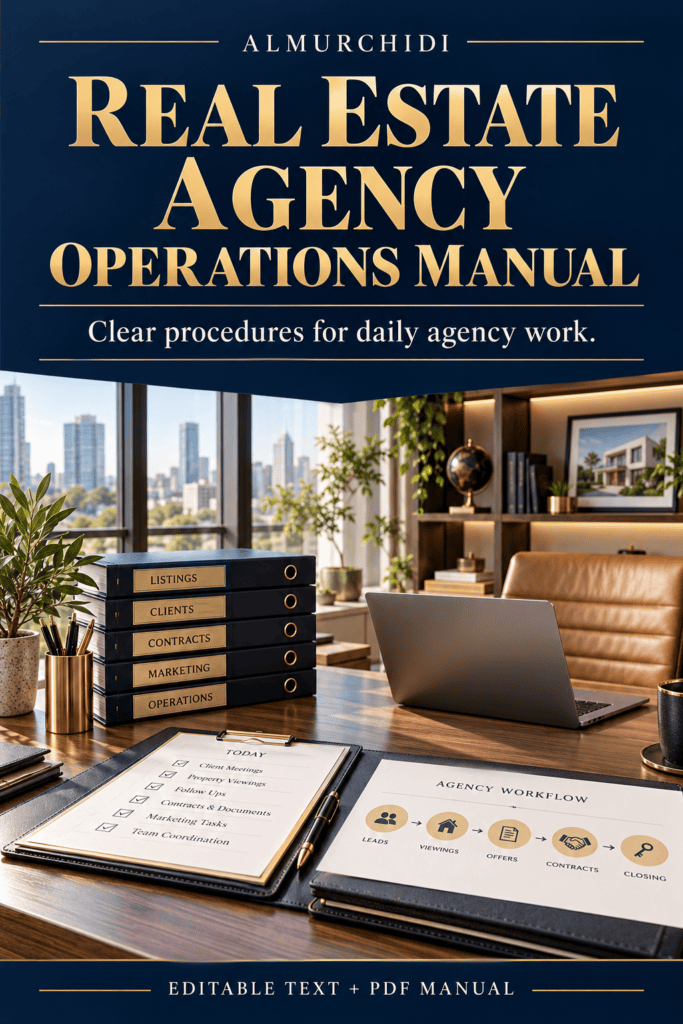 Real Estate Agency Operations Manual — English digital property toolkit cover