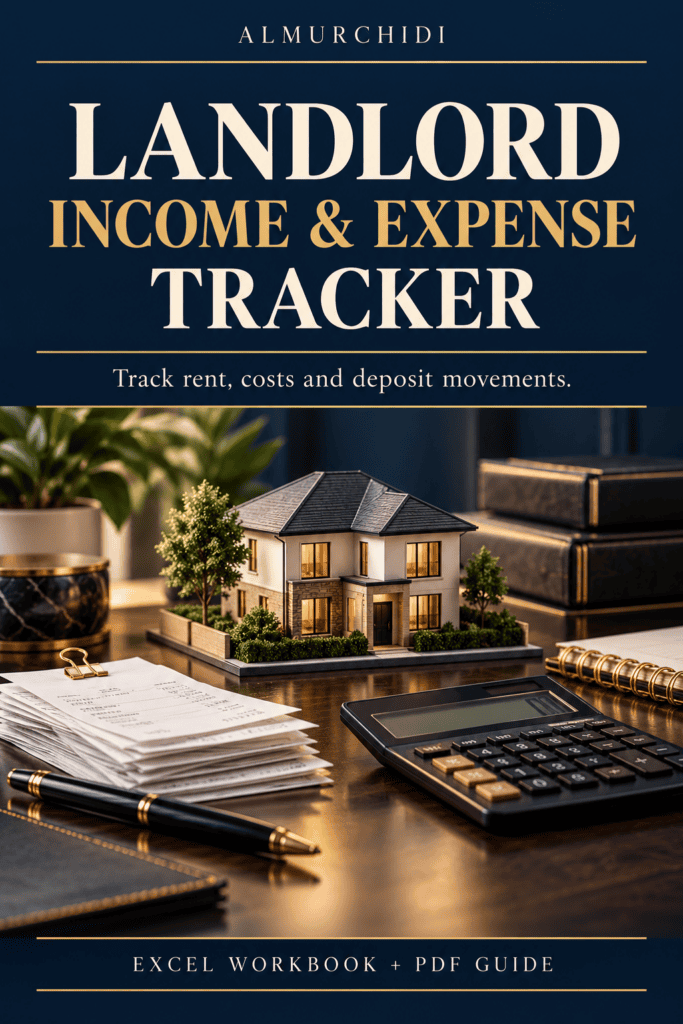 Landlord Income and Expense Tracker — English digital property toolkit cover