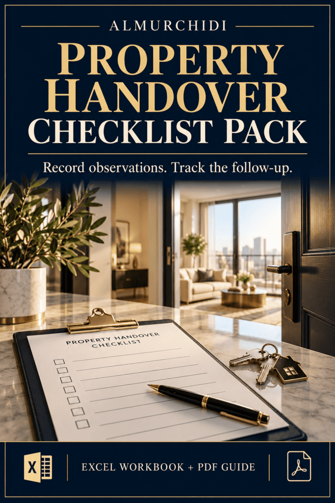 Property Handover Checklist Pack — English digital property toolkit cover