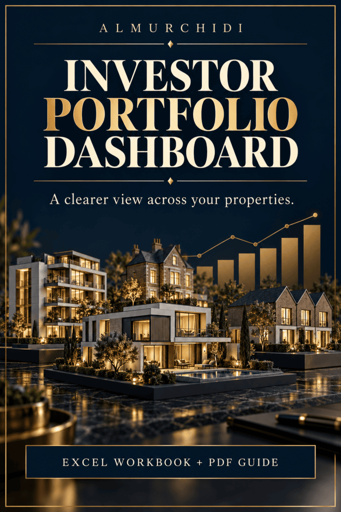 Investor Portfolio Dashboard — English digital property toolkit cover