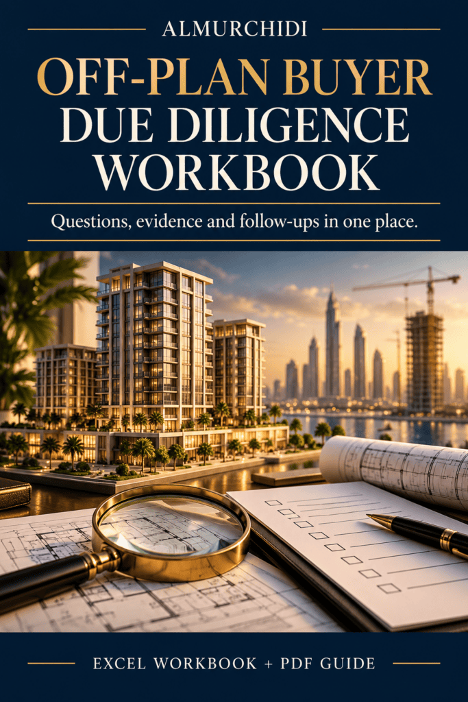 Off-Plan Buyer Due Diligence Workbook — English digital property toolkit cover