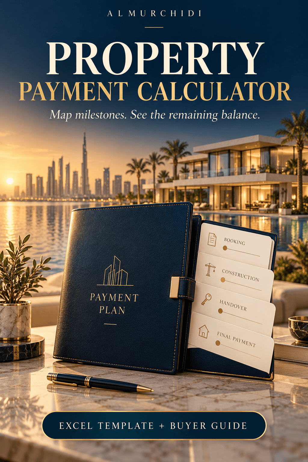 حاسبة خطة دفعات العقار على المخطط | ⁦Off-Plan Payment Plan Calculator⁩