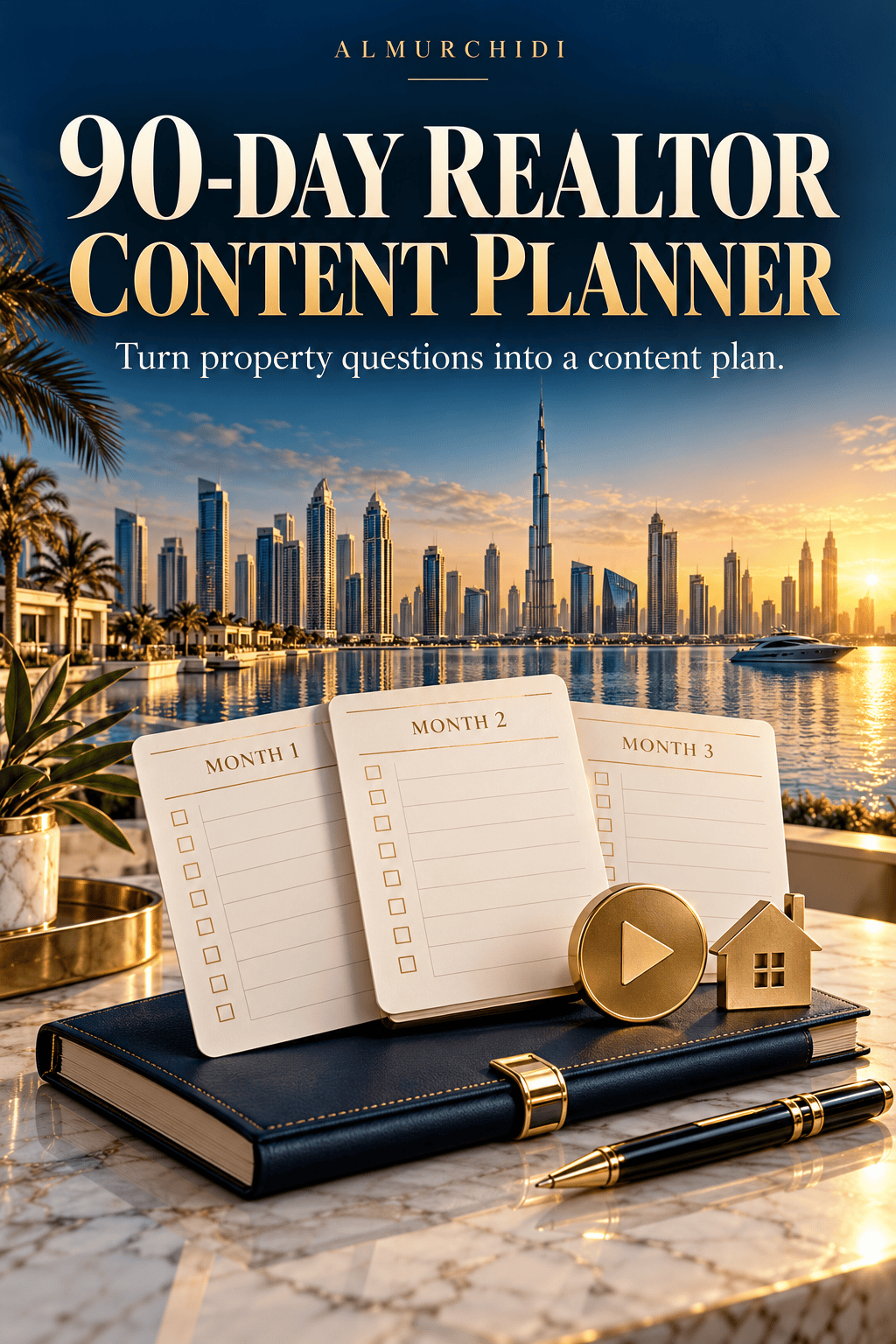 90-Day Realtor Content Planner - Almurchidi digital real estate toolkit