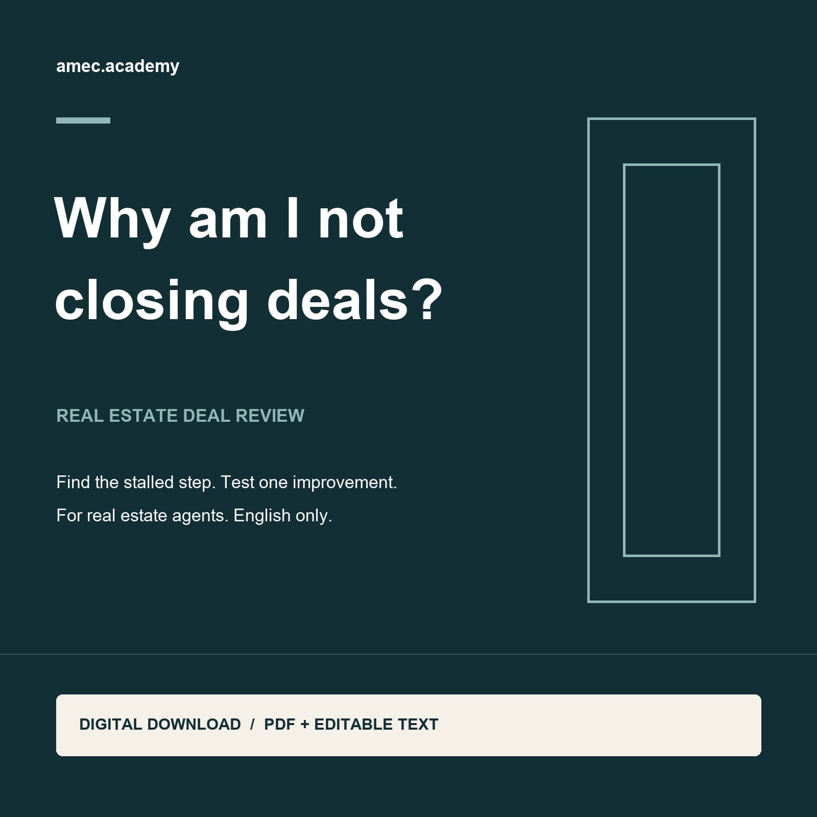 Why Am I Not Closing Deals?